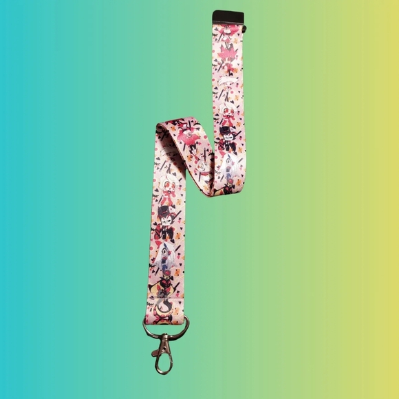 Hazbin Hotel Lanyard - Breakaway Clip & Lobster Claw Hook (Alastor Charl… - Picture 2 of 6